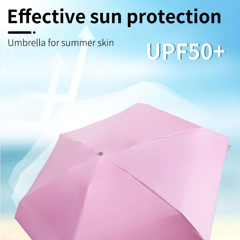 210g Umbrella Sun Rain Women Ultra-light Mini Fold Umbrella Parasol Small Size Easily Store For Men Gift sun umbrella folding umbrella