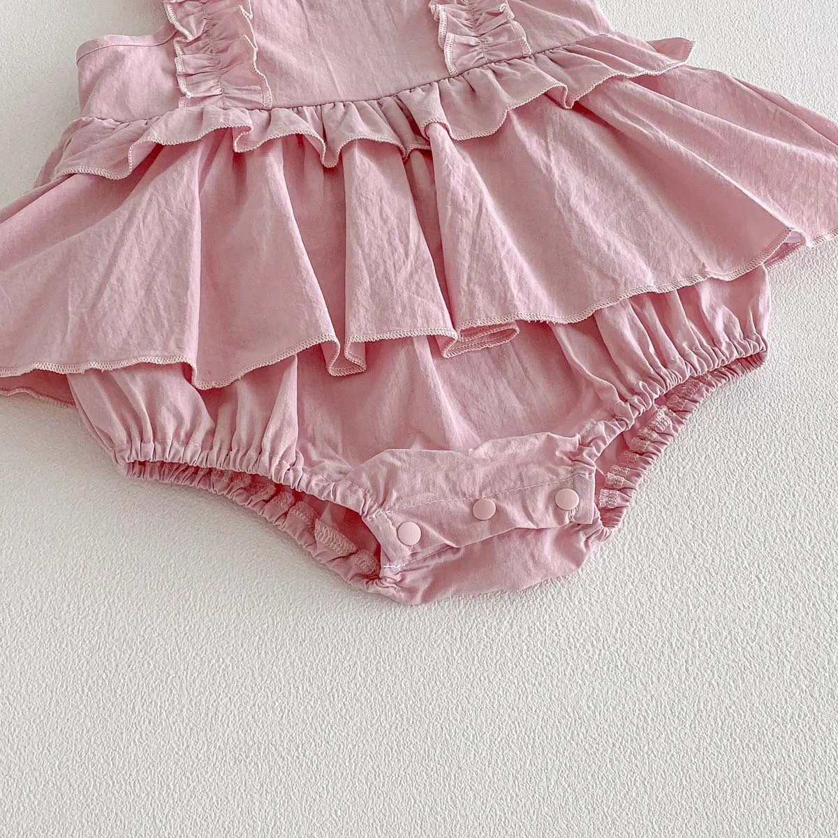 2026 Summer 0-2Y Baby Girl Clothes Lace Shoulder 6