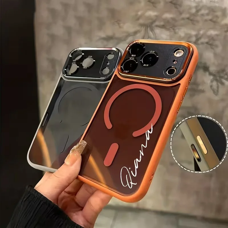Personalized Customized Name Magnetic Wireless Charging Translucent Phone Case for thumbnail 5