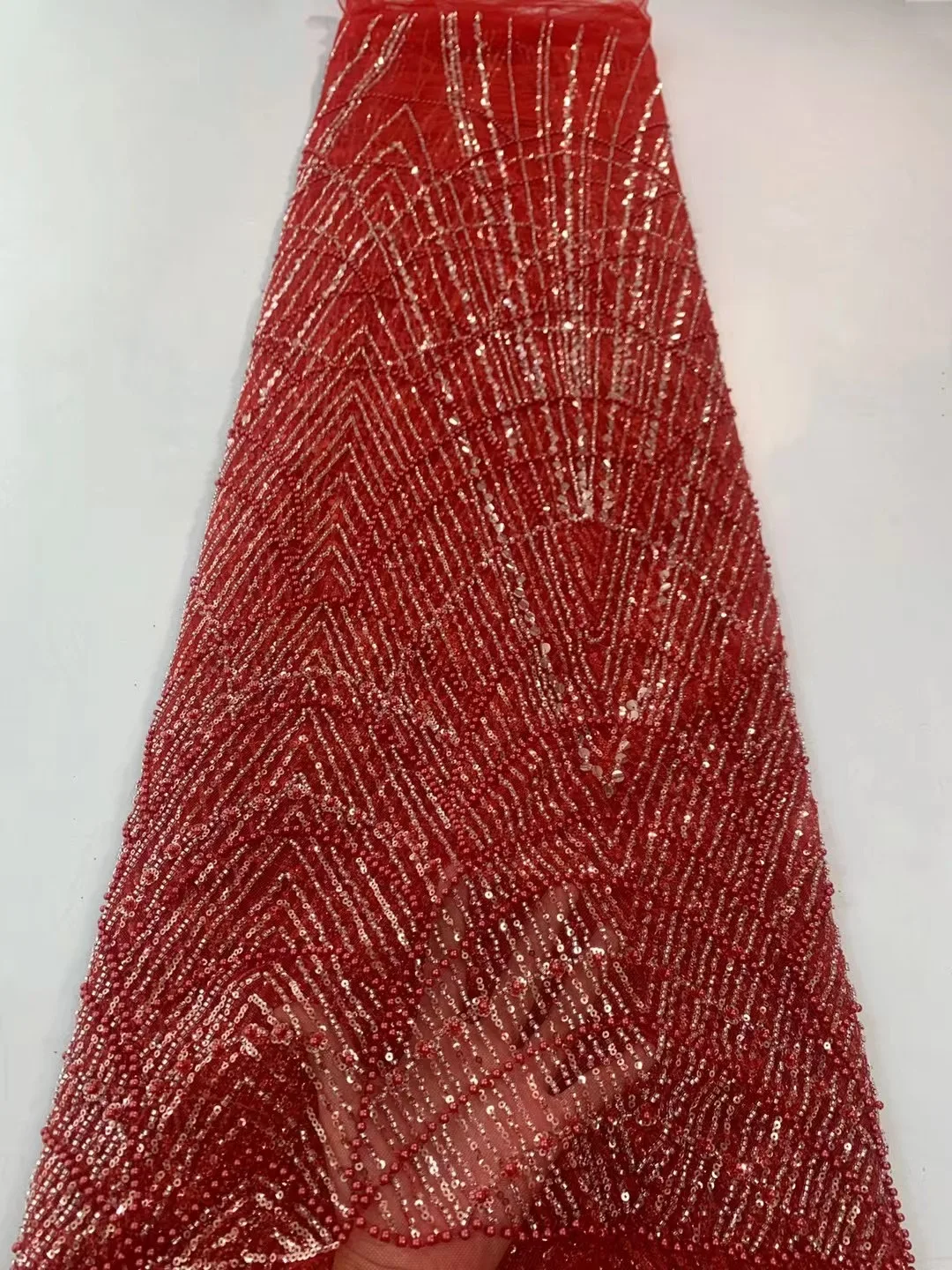 

Африканская кружевная ткань из органзы 2023, высококачественные французские Роскошные бусины, кружево в нигерийском стиле, для свадьбы ZX5739