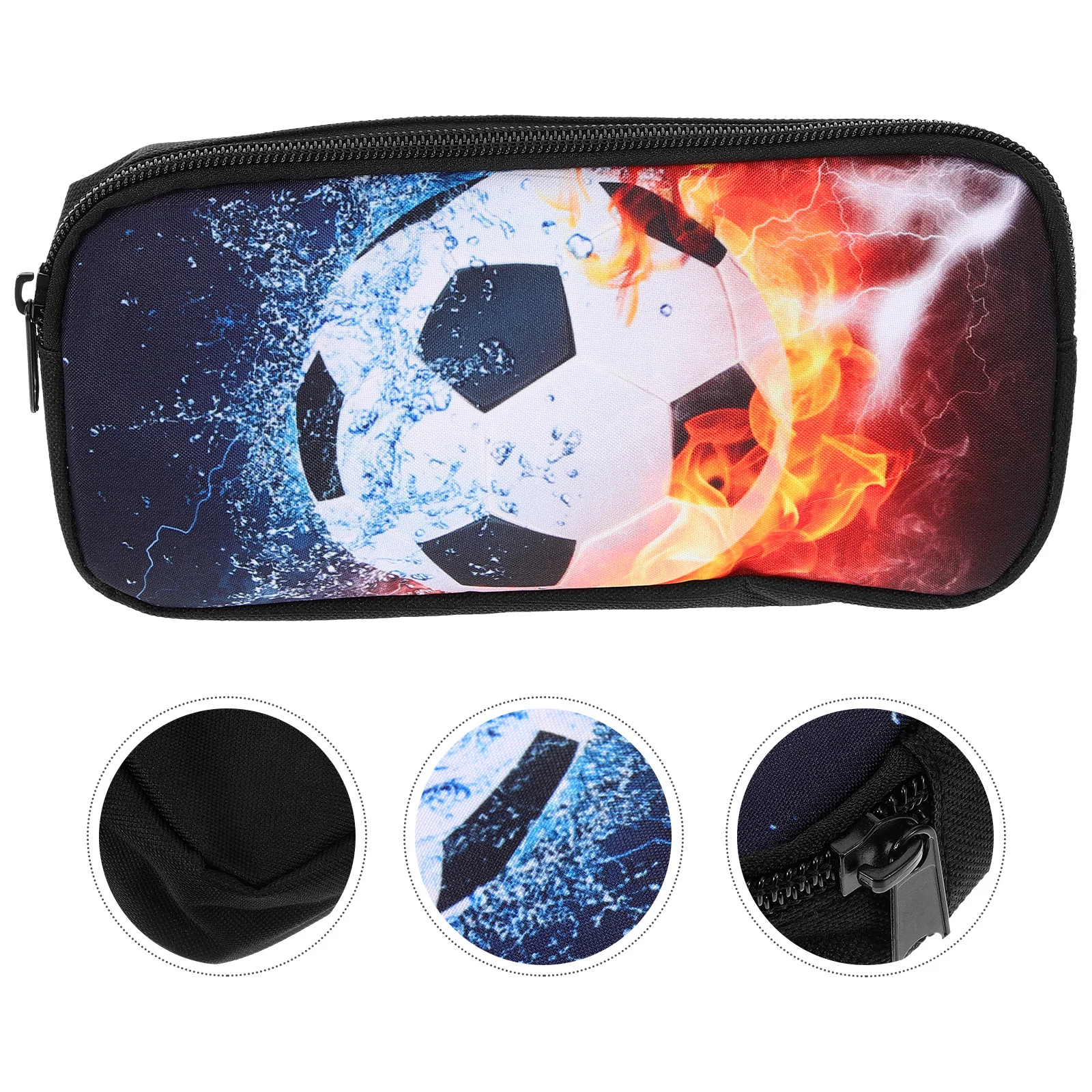 Stationery Bag Pencil Case Football Child Pupils Polyester Colored Adorable Pouch