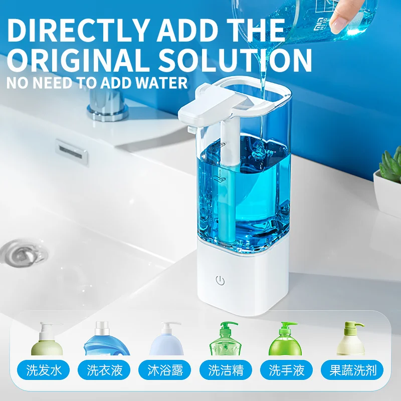 2025 새로운 500ml 자동 비누 디스펜서 터치리스 소독제 디스펜서 주방 욕실 용 스마트 센서 액체 비누 디스펜서