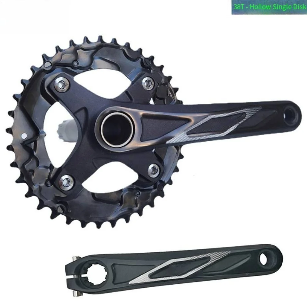 170mm 38T 알루미늄 합금 크랭크셋 (산악 자전거용) HOLLOWTECH 스타일 크랭크 암 스틸 체인링 7/12단 호환
