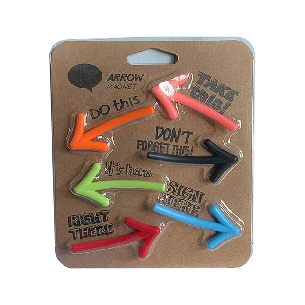 6/12pcs Arrow Shaped Fridge Magnets Removable Message Stickers Decorative Fridge Magnets Kitchen Whiteboard Message Stickers 3
