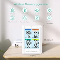 ORIA Digital Wireless Thermometer Indoor Hygrometer Temperature Humidity Monitor with 3 Outdoor Sensors 2