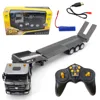 Huina 1318 New Gray And White Nine-channel Remote Control Flat Trailer 1:24 Simulation Engineering Car Children's Toy Gift 6