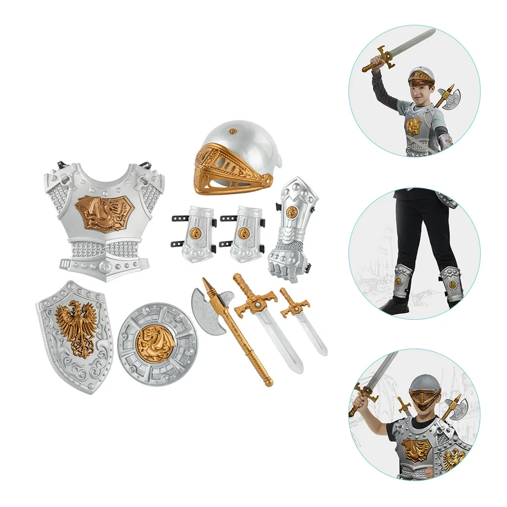 

Knight Suit Costume Boys Rider Clothes Performance Swords Kids Cosplay Party Outfit Costumes