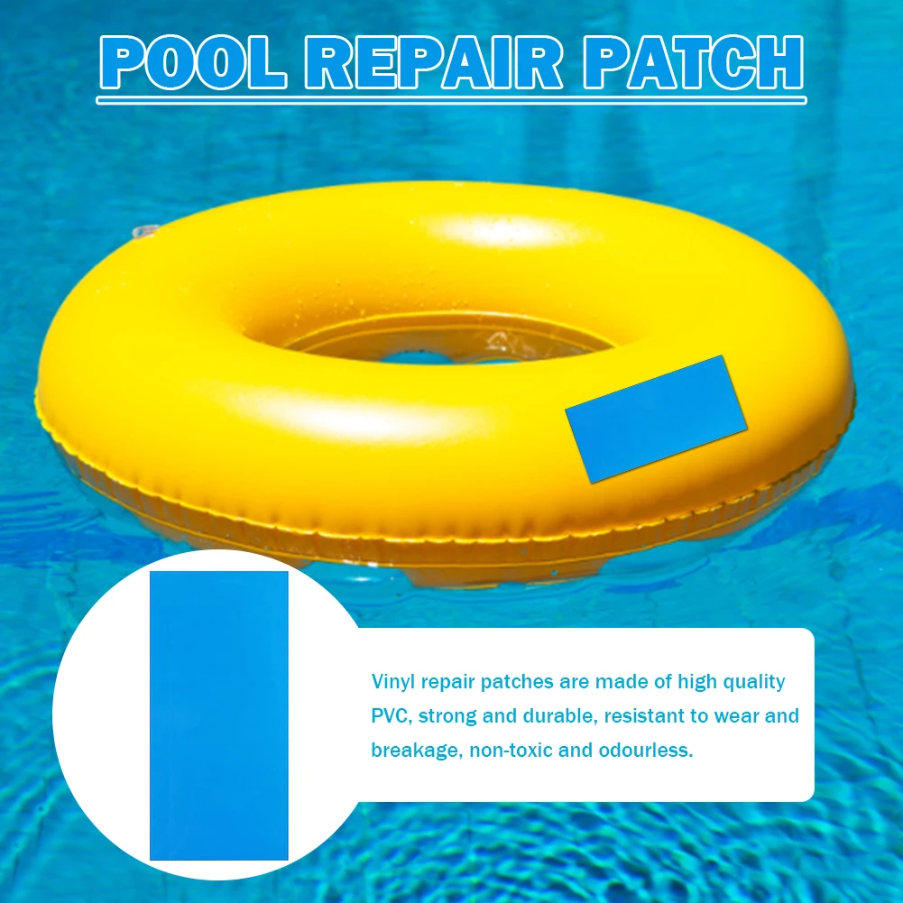 10pcs Swimming Pool Repair Kit Self-Adhesive PVC Pool Repair Kit Multifunctional Wear-Resistant Croppable Household Accessories