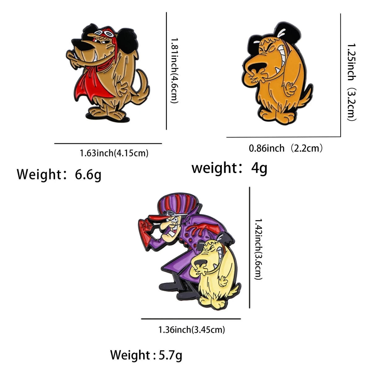 3 teile/satz Komische Hund Emaille Pins Metall Cartoon Brosche Rucksack Kragen Revers Abzeichen Männer Frauen Mode Schmuck Sammlung Geschenk – Detail 1