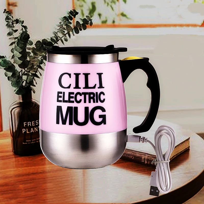 Stainless Steel Electric Automatic Stirring Mug With Magnetic Self