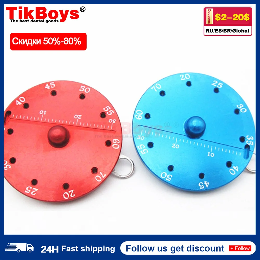 

1pcs New Dental Rulers for Gutta Percha Points Gauge Calibrating Measuring Ruler High Temperature Disinfect Round Blue/Red