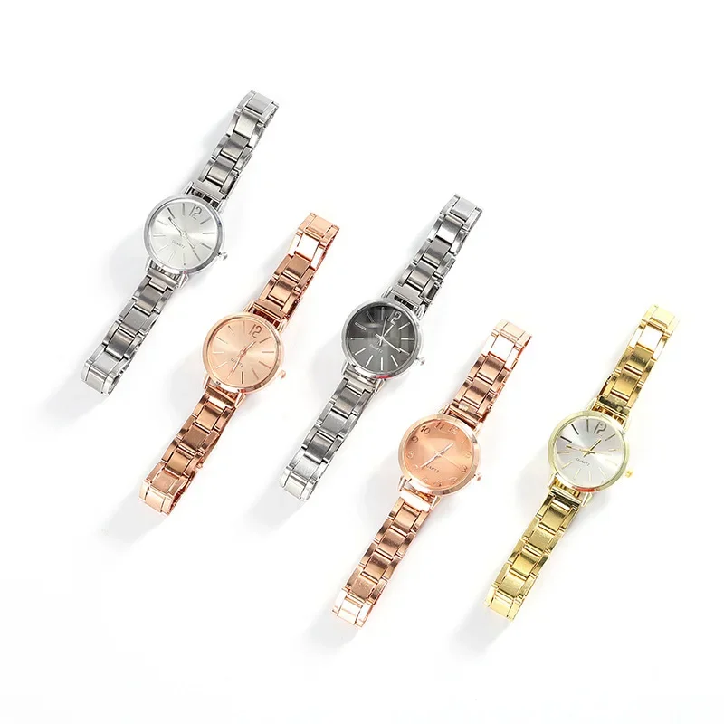 Simple-Female-Watch-for-Women-Casual-Ladies-Stainless-Steel-Silver-Band ...