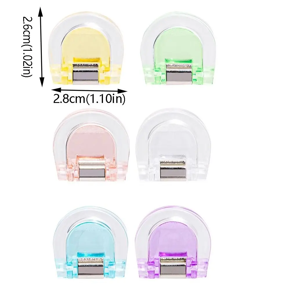 Clip per etichette per libri trasparenti da 10 pezzi, clip resistenti, clip per carta con bordo antiscivolo, set di clip colorate in plastica per segnare le pagine, per uso in ufficio - immagine 6