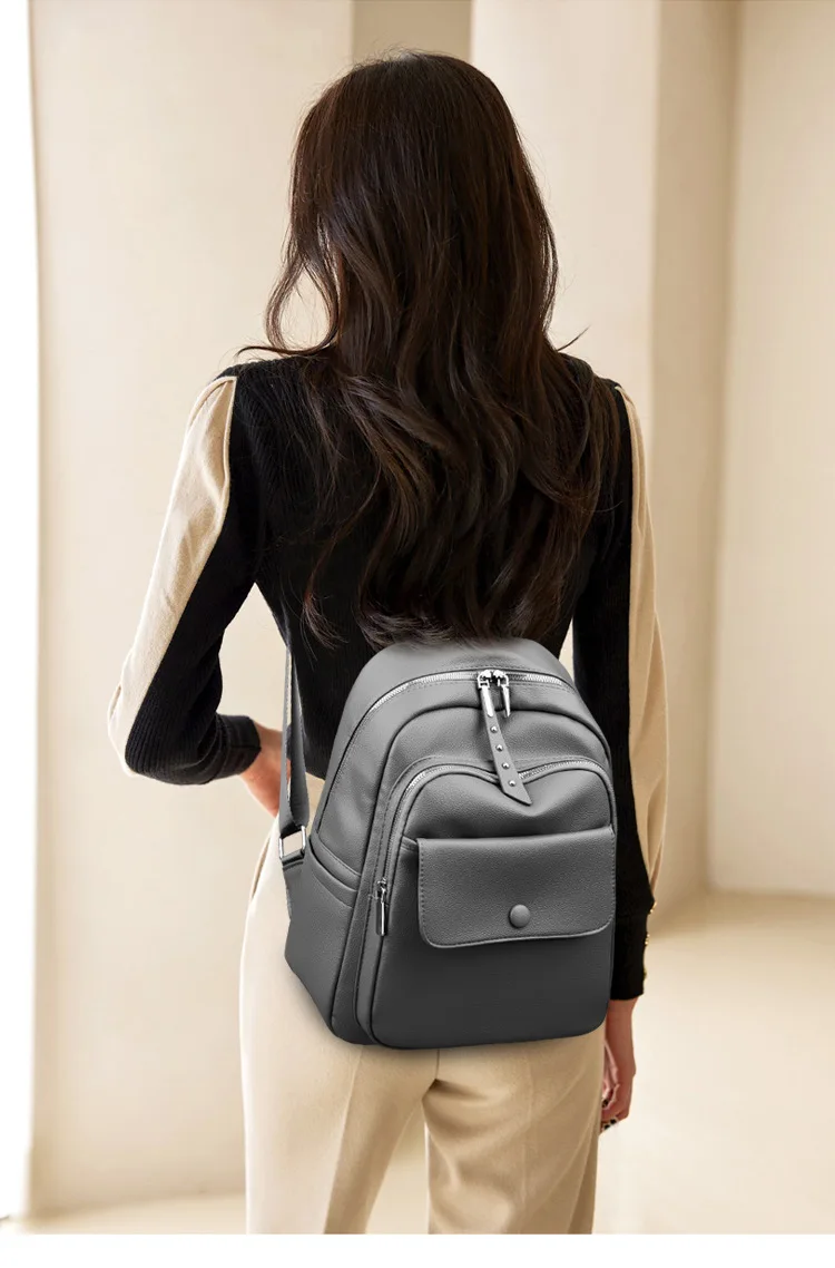 Tagesrucksack für Damen, Laptop-Rucksäcke, Schultasche mit mehreren Taschen für Mädchen im Teenageralter, großer Outdoor-Reiserucksack – Detail 12