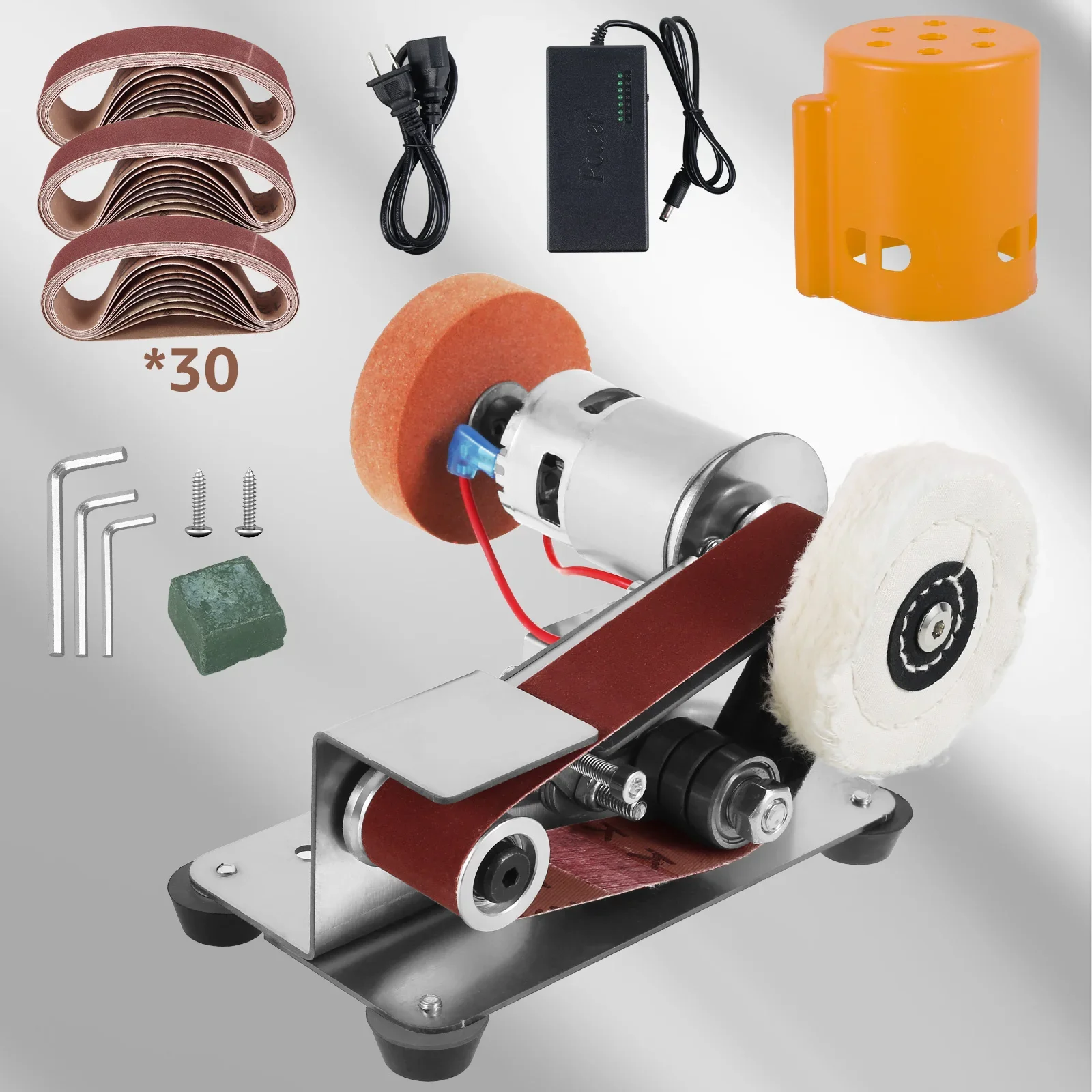 110v Electric Belt Sander 7 Speed Adjustable Grinder Diy Belt Sander For Cutlery US Plug Band Sharpening Machine Polish Tools
