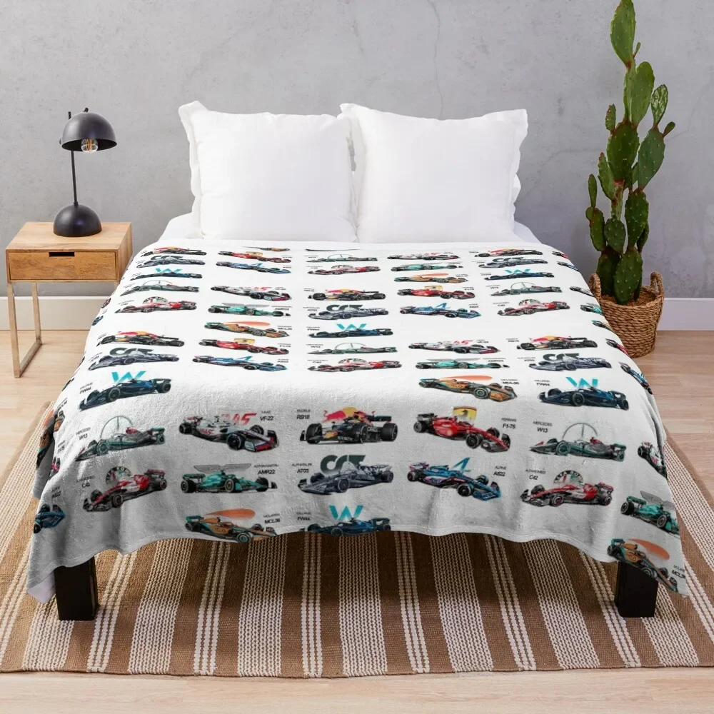 

F1 All cars 2022 Throw Blanket Thermals For Travel Luxury Extra Large Throw Blankets