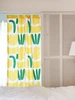 Yellow Flower Abstract Half Shading Living Room Curtains Free Punching Paste-style Bedroom Drapes 1