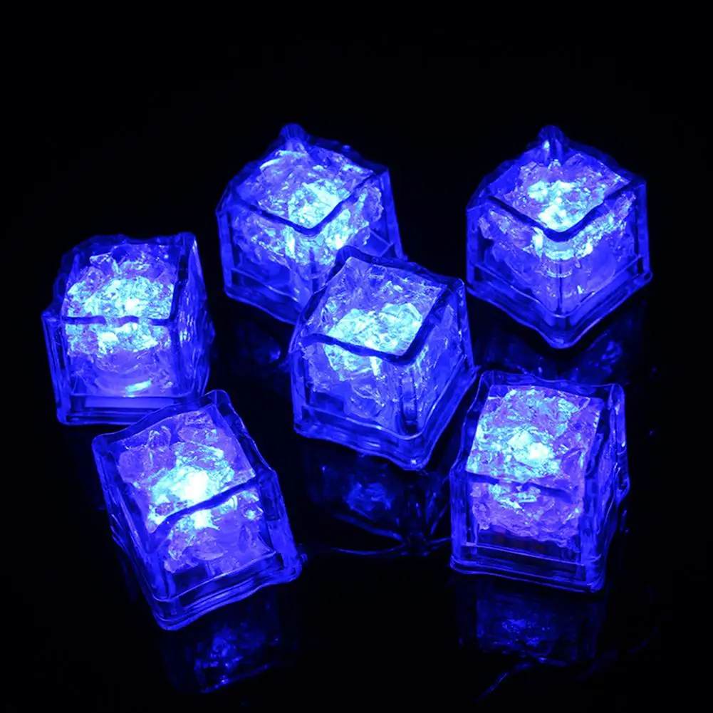 ตัวเลือกสินค้า LED Ice Cube หลายสีกระพริบเรืองแสง ตกแต่งปาร์ตี้