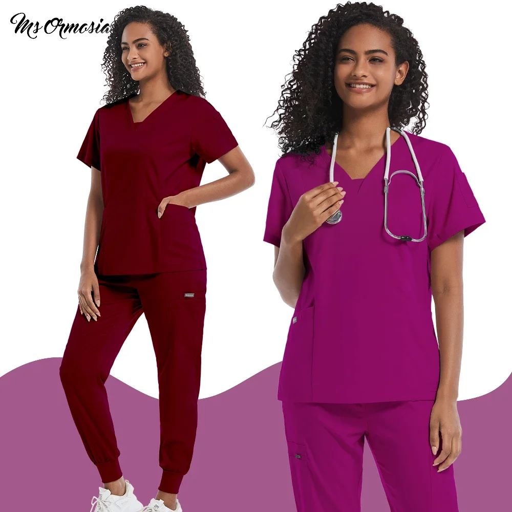 Accessori Per Infermiere Mediche All'Ingrosso Set Di Scrub Tute Da Donna Tute Da Lavoro Per Medico Ospedaliero Tute Chirurgiche Uniforme Multicolore