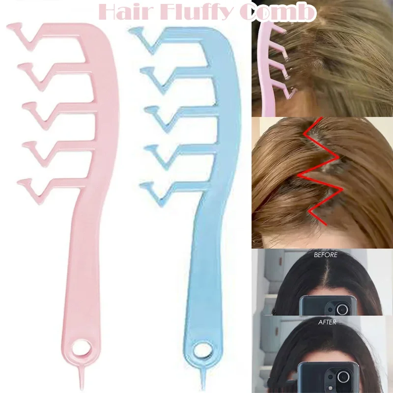 

1Pcs Hair Fluffy Comb Hair Slit Cover Z Shape Styling Comb Instant Hair Volumizer Curly Fluffy Curly Bangs Massage Combing Brush