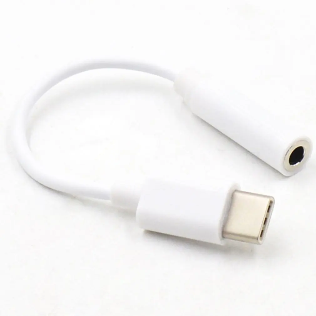 S50525b183de24a32b48e7b8d12e8f331C Mini Portable Type-C to 3.5mm Earphone Cable Adapter USB 3.1 Type C USB-C Male to 3.5 audio Female Jack for Xiaomi