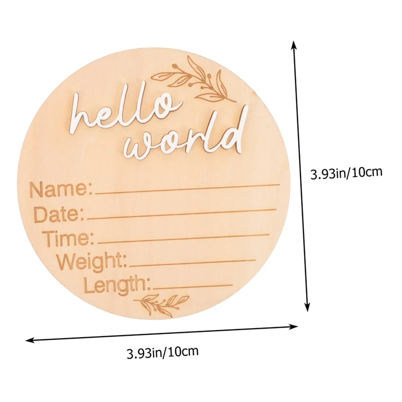 A85Q-6PCS Bulletin Board Pendant Commemorative Plaque Wooden Name Announcements Announcement Board Announcement Round Wood