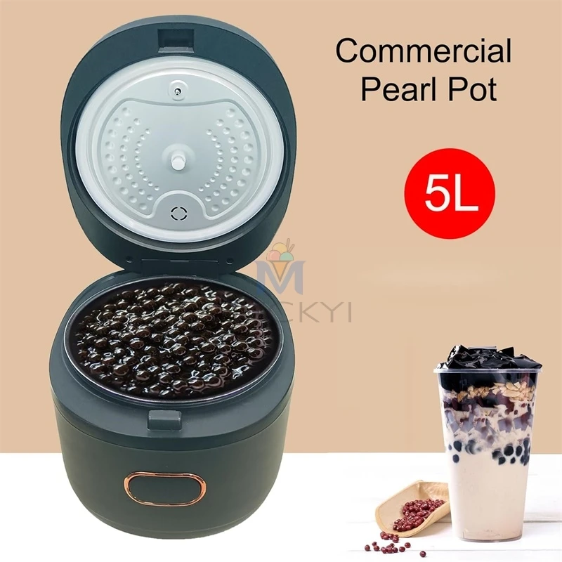 Mvckyi 5L Automatic Bubble Tea Pearl Cooker For Milk Tea Shop Large Capacity Commercial Tapioca Pearl Maker Machine Bubble Cooke cooke sam specialty profiles