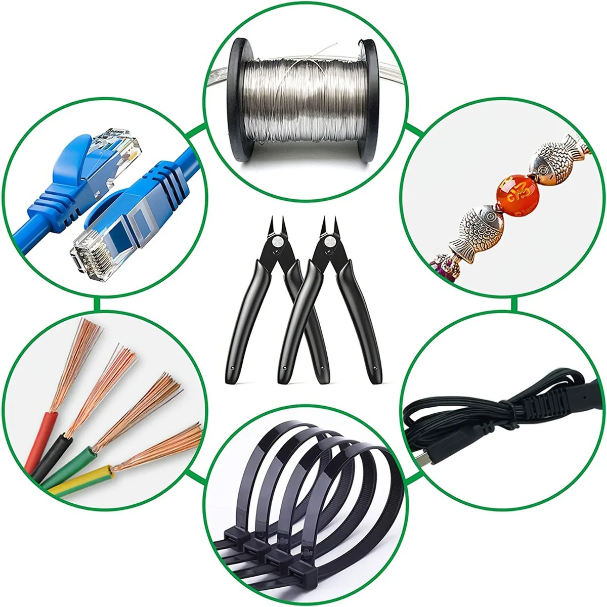 Diagonal Pliers Carbon Steel Pliers Electrical Wire Cable Cutters Cutting Side Snips Flush Nipper Hand Tools