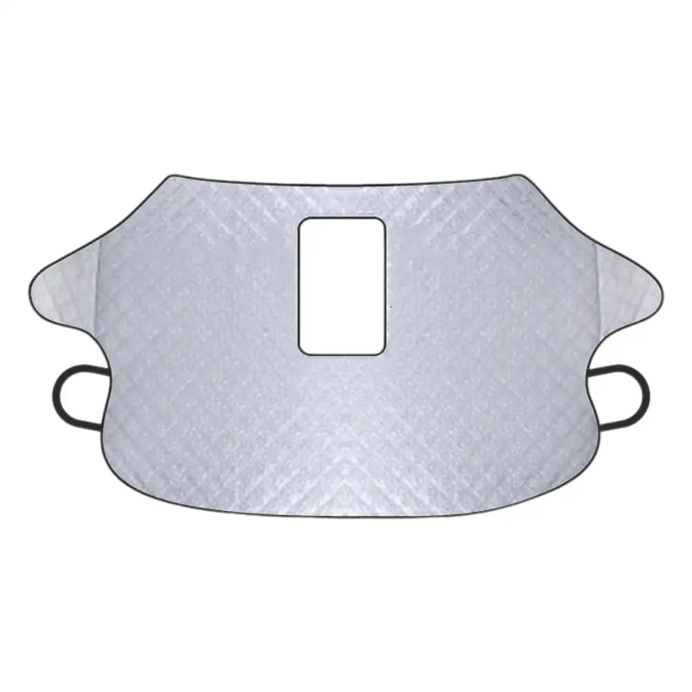 Car Windshield Snow Cover Winter Outdoor Snow Protection Belt Cover Hole Recorder Car Windproof Sunshade Driving With L5W8
