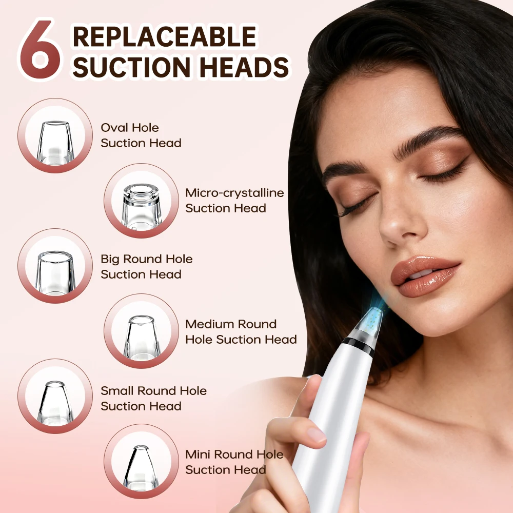 Electric Blackhead Remover Vacuum Suction Cleaner for Face & Nose with 3 Modes Pore Cleansing Tool Beauty Care Tool