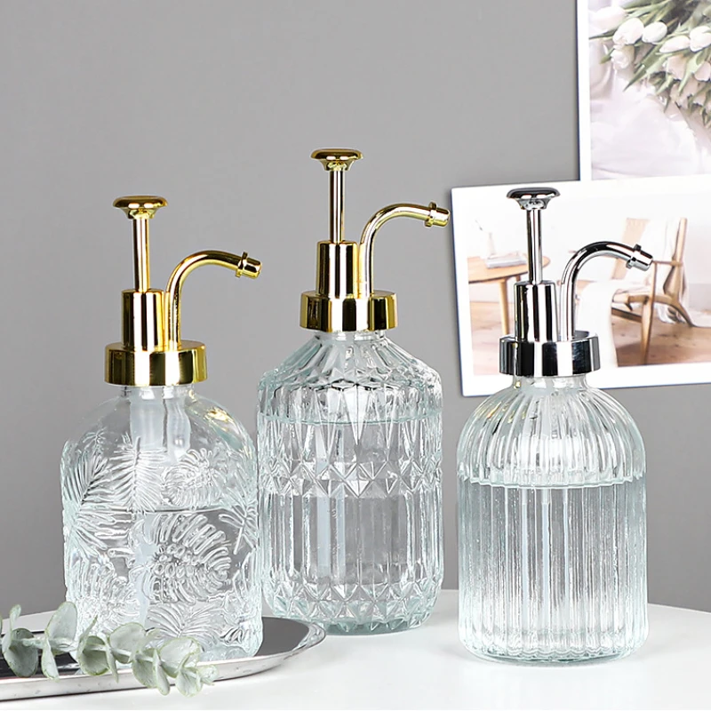 Glass Soap Pump Dispenser Bathroom Shampoo and Gel Dispenser Transparent Replacement Bottle Lotion Container Press Pump Bottle soap dispenser,refillable bottle,soap dispenser bottle,refillable plastic bottles,foam pump bottle