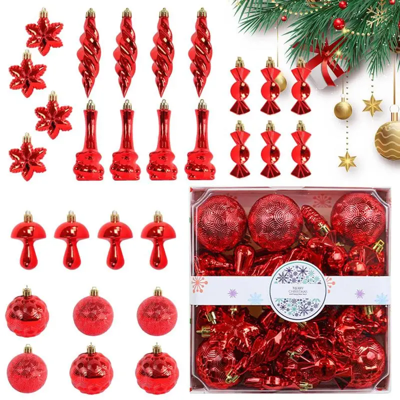 

Christmas Tree Balls 28pcs Shatterproof Hangings Tree Balls Elegant Christmas Ball Pendant Hangings Tree Balls For Festival