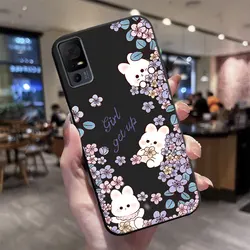 Floral Shockproof Silicone Soft TPU Phone Case - Enhanced Protection and Stylish Back Cover for TCL 405 406 408 (HS-C0603)