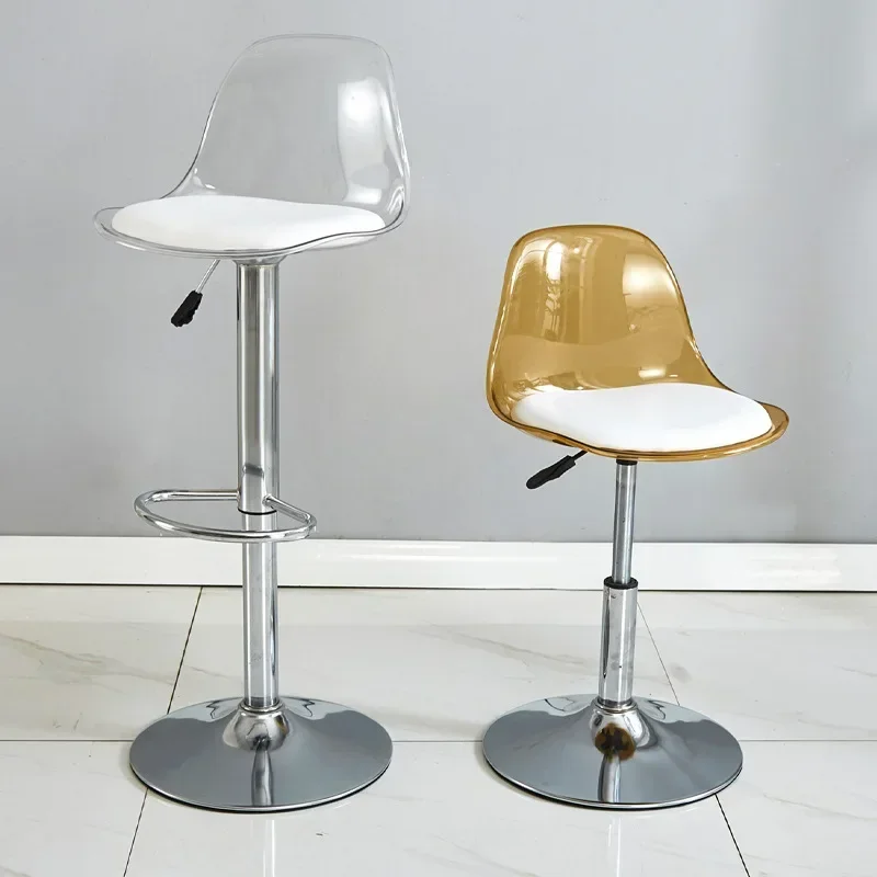 Transparent Bar Lift Rotating Bar Chair Living Room Island High Chair Dining Table Transparent Restaurant Lift High Chairs