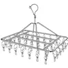 Stainless Steel Windproof Clips Clothespin Laundry Hanger Clothesline Sock Towel Bra Drying Rack Clothes Peg Hook Airer Dryer 6
