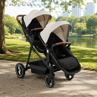 Poussette double multifonctionnelle portable, poussette double légère, poussette double pliable 1