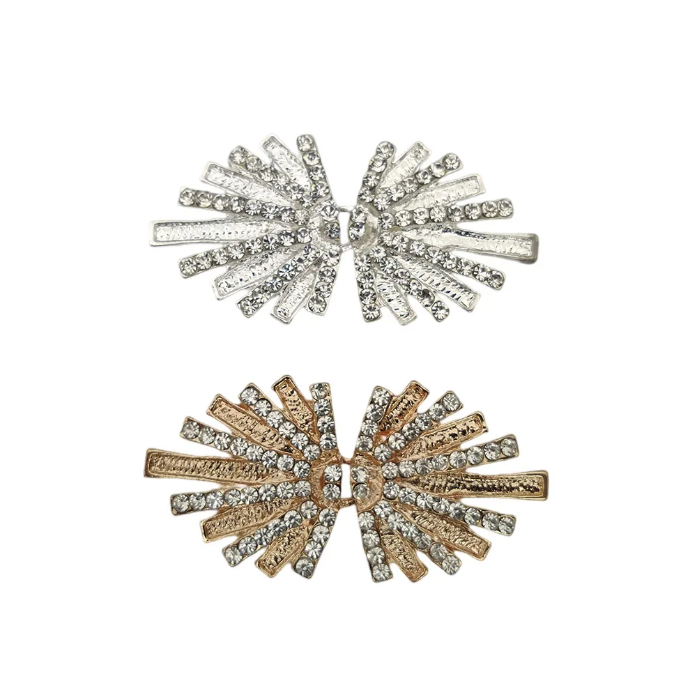 

Free Shipping 20pcs/lot Rhinestone Pair Buckles Hook&Eye Buckle Brooch Clip Vintage Cardigan Collar Clips Holder LSHB001