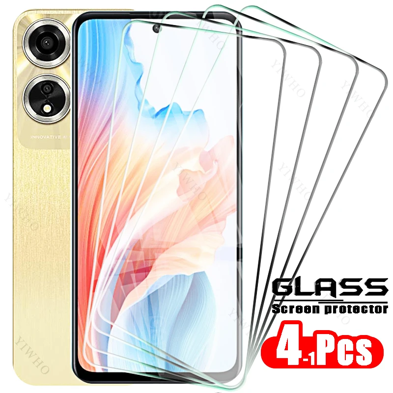 

4-1pcs Protective Glass for Oppo A59 A79 5g Screen Protector Tempered Glass for Oppo A98 5g A78 A58 A38 A18 4g Front Film