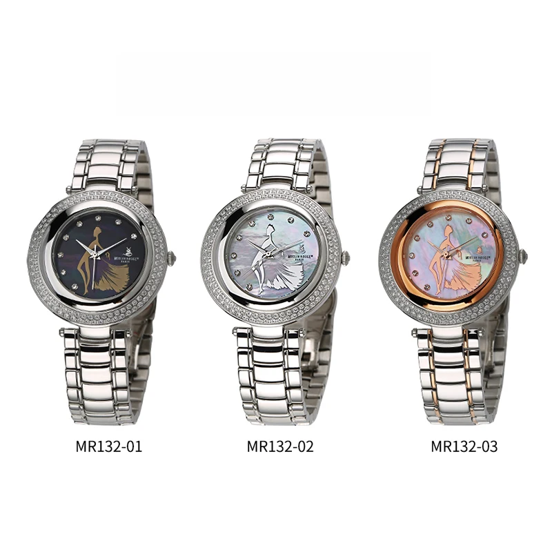 High Quality Luxury Brand Quartz Watch for Woman Waterproof Gold Wristwatch Sapphire Rhinestone Stainless Steel Lady Watch 2023