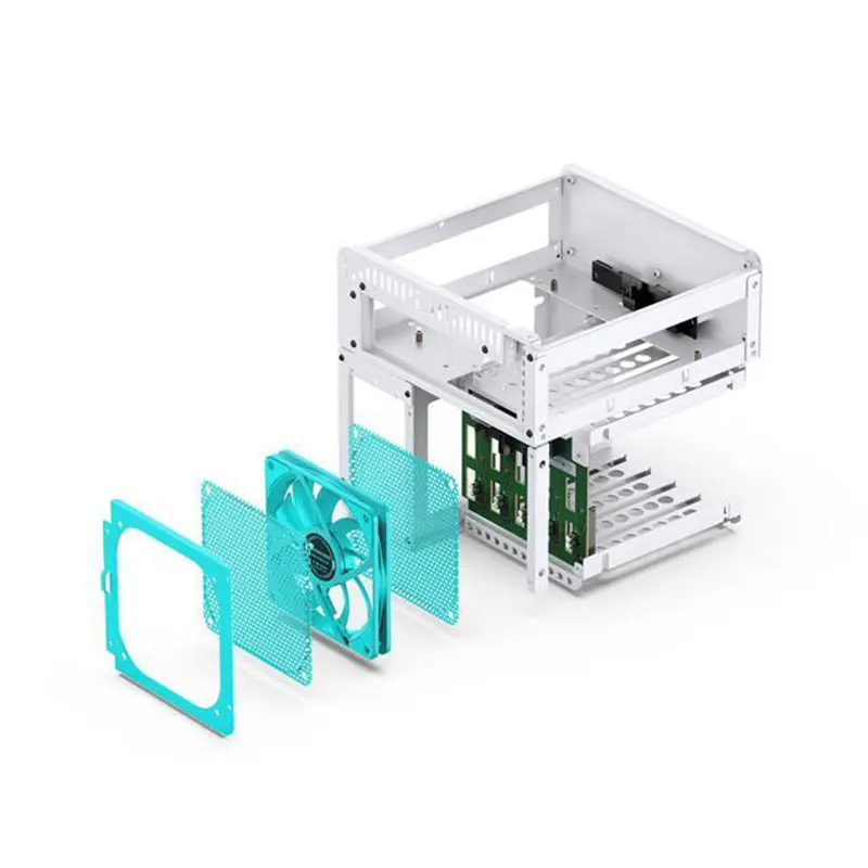 Mini ITX Desktop Case JONSBO N2 ITX Mini NAS Server Small All-In-One Aluminum Portable 5 Hard Disk Location