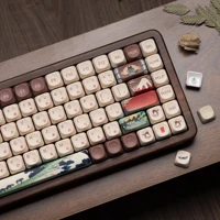 Womier Mount Fuji Custom Keyboard WD75 V2 Wooden Gaming Keyboard with QMK/VIA Tri-Mode Wireless Mechanical RGB 75% Hot Swappable - Image 3