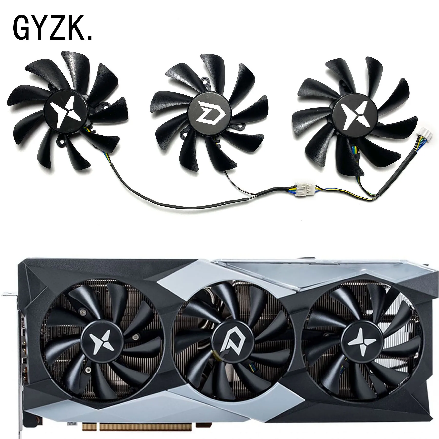 Nuovo Per Dataland Radeon Rx6700Xt 6750Xt 6800 6800Xt 6900Xt Ventola Di Ricambio Per Scheda Grafica X-Seriale