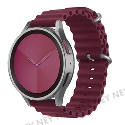 Ocean Bands Silicone Watch Strap - Universal Fit, 22mm/20mm - Galaxy 4 - 6 classic (Wine red 15)