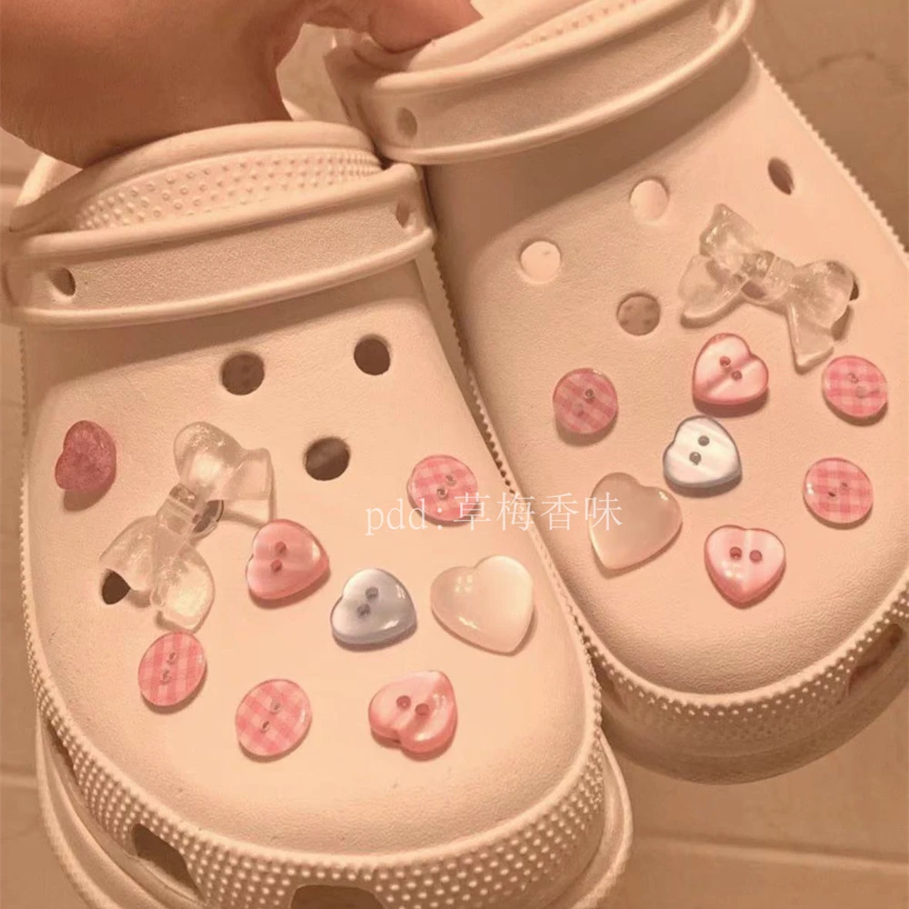 

Детские милые талисманы серии Love Button для Crocs, красивое украшение для сабо, сандалий, детских подарков для мальчиков и девочек