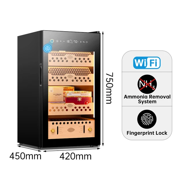 New Design Cigar Humidor Cigar Cabinet Refrigerated Showcase Cooler Refrigerators Freezers Fridge with WIFI 1