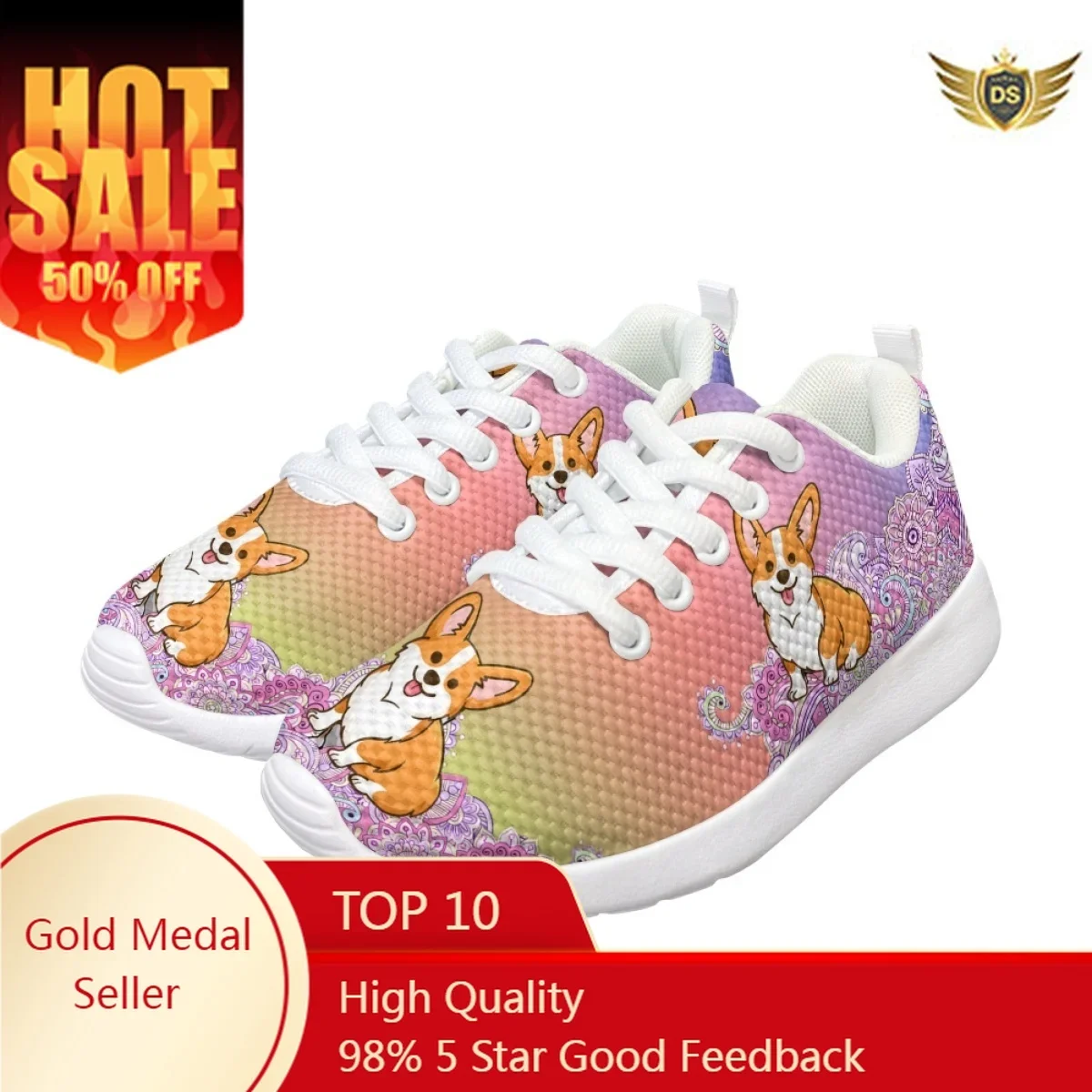 Fashion Cartoon Anime Printing Kids Shoes For Girls Flat Sneakers Comfort Lace Up Sport For Boys Child Footwear