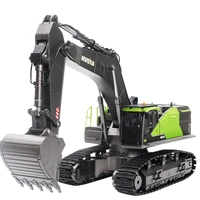 HUINA 1593 RC Excavator 22CH Dumper Truck Caterpillar Alloy 1/14 Tractor Loader 2.4G Radio Controlled Car Engineering Toys 2