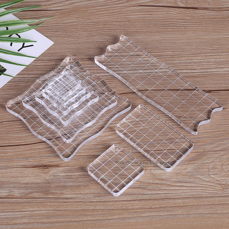 DIY Transparent Seal Stamp Block for DIY Scrapbooking Clear Photo Album  Decorative Clear Acrylic Stamp Block for Seal Stamp - AliExpress