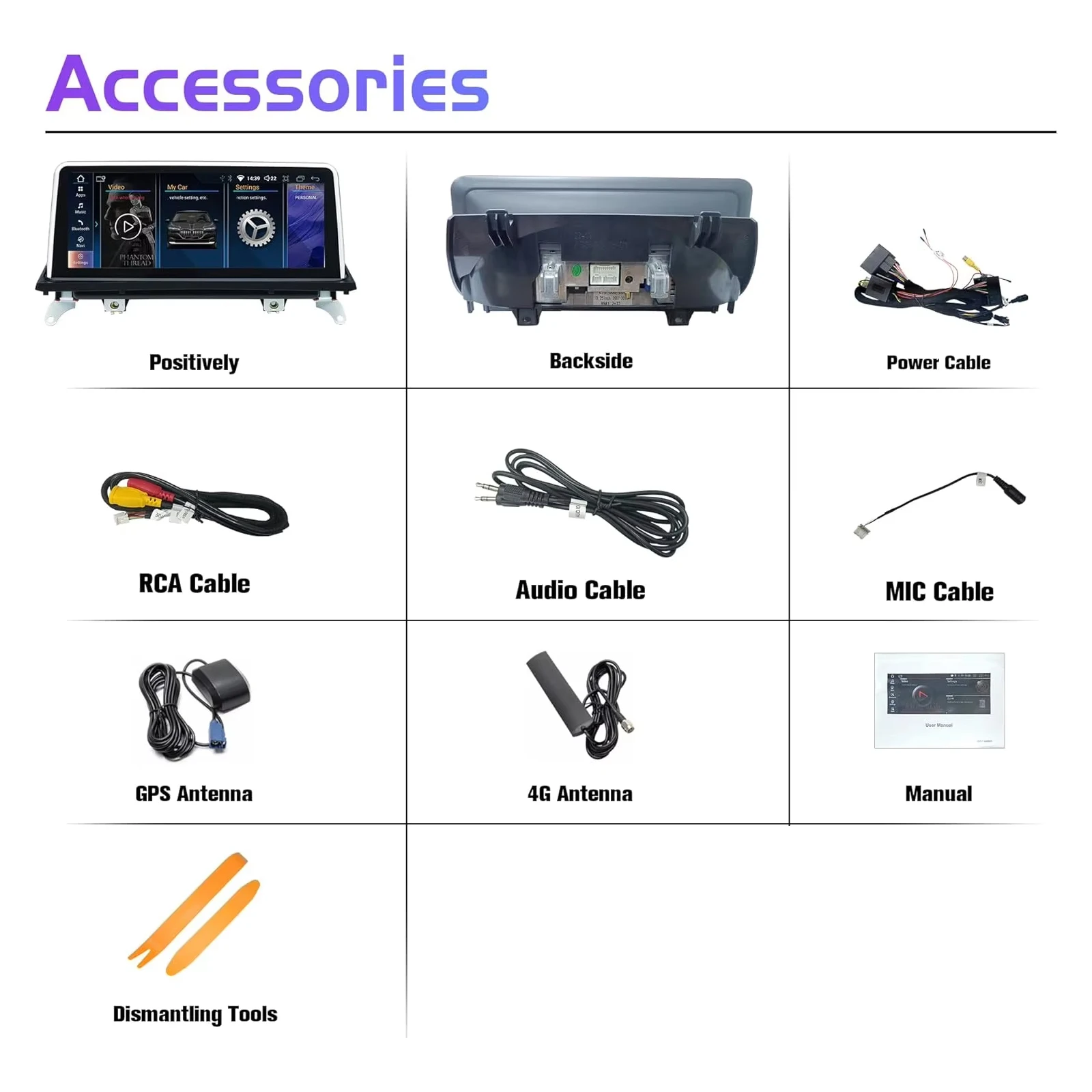 Android Car Radio for BMW X5 X6 E70 E71 CIC Multimedia Player Supports CarPlay,