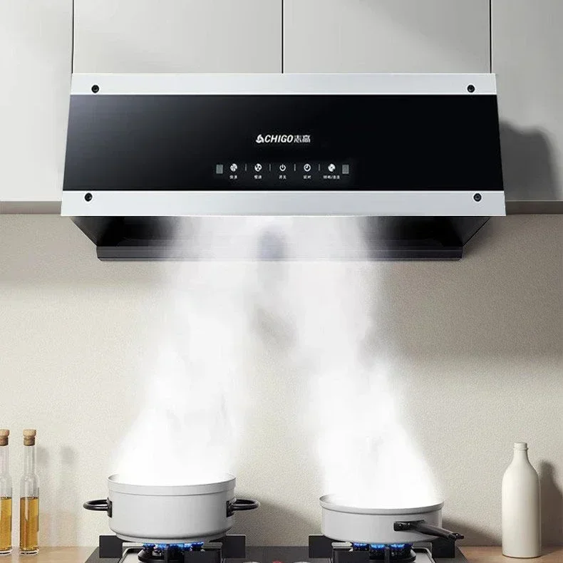 New Model Small Range hood for home - High - suction Chinese  style top suction kitchen  hood kitchen 2